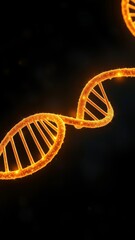 Intricate Glowing DNA Structure � Futuristic Biology Background