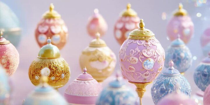 Elegant Collection of Colorful Vintage Christmas Ornaments in Soft Focus with Glittering Background for Holiday Decor and Seasonal Themes