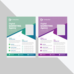 Business marketing agency flyer template