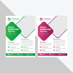 Business marketing agency flyer template