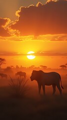 The vast expanses of the savannah, where herds of animals move to the watering hole