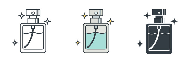 Perfume Bottle icon symbol vector illustration isolated on white background