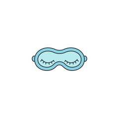 Eye Mask icon symbol vector illustration isolated on white background