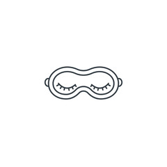 Eye Mask icon symbol vector illustration isolated on white background