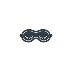 Eye Mask icon symbol vector illustration isolated on white background