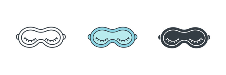Eye Mask icon symbol vector illustration isolated on white background