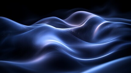 Obraz premium Abstract Blue Wave Energy Flowing Design