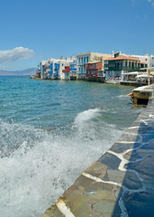 mykonos or mikonos island in greece
