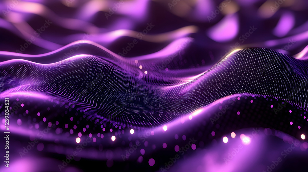 Sticker a futuristic 3d abstract backdrop with a grainy purple texture transitioning from pale violet to dar