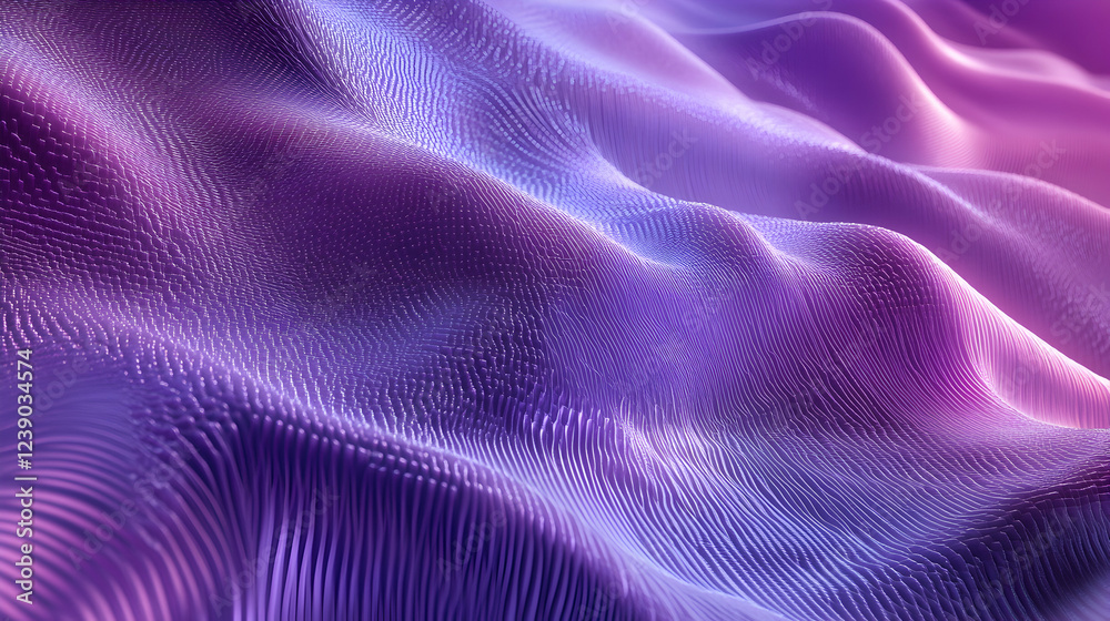 Poster a futuristic 3d abstract backdrop with a grainy purple texture transitioning from pale violet to dar