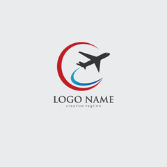 Travel logo, aircraft, airline, jet, fly, airplane, vacation logo template
