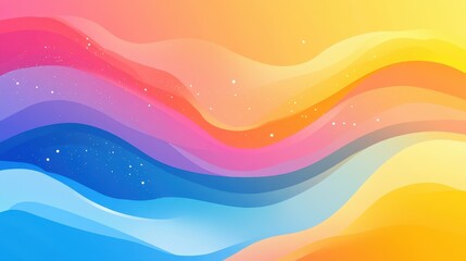 Obraz premium Abstract Colorful Wavy Background Design