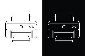 Printer icon vector on White Background ,Vector Art Illustration on white background.