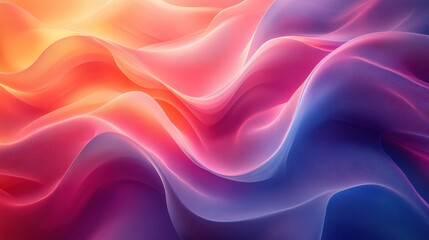 Fototapeta premium Abstract Digital Art Colorful Neon Background with Glowing Curvy Lines and Soft Illumination