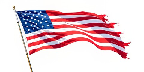 Fototapeta premium Dynamic Brushstrokes: A Majestic American Flag in Motion