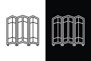 Room divider icon vector on White Background ,Vector Art Illustration on white background.