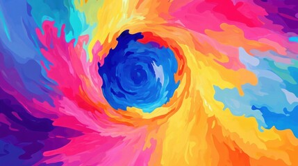 Obraz premium Abstract Colorful Swirling Vortex Painting Art