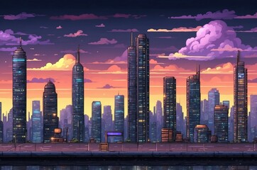 Colorful retro old vintage 2d pixel art game texture background illustration design, history and symbol theme concept.  
