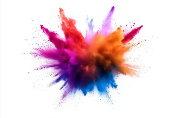 A striking display of an explosion powder splash in a spectrum of colors, merging dynamic motion with vibrant artistry to create an explosive visual celebration of energy.