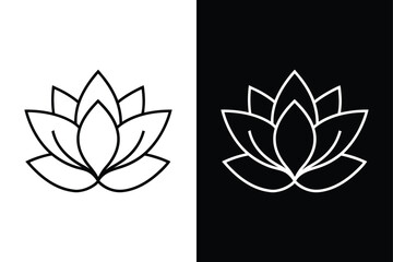 Lotus flower logo. Vector illustrations isolated on white background.