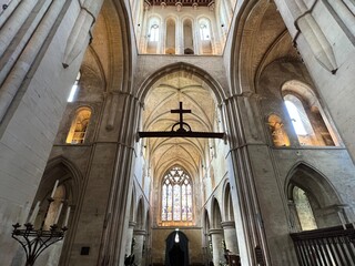 Obraz premium Interior of the Church of St Cross in Winchester, England
