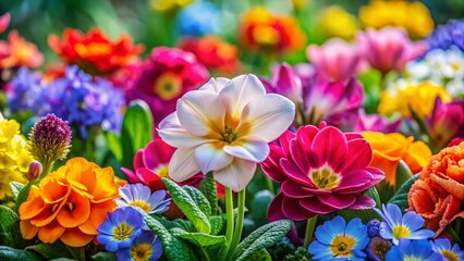 Obraz premium Macro Spring Flowers: Textured Garden Bloom Close-Up