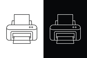 Printer icon vector on White Background ,Vector Art Illustration on white background.