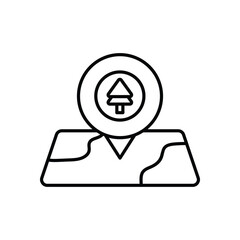 Park On Map vector icon