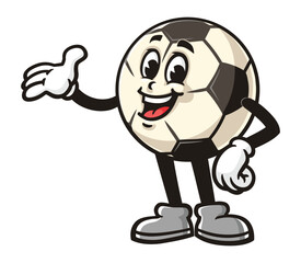 Cartoon mascot character of Football or Soccer 