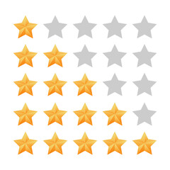 Fototapeta premium Five stars icon Vector. Five stars customer product rating review flat icon for apps and websites