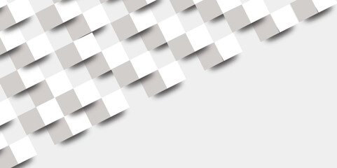 grey white square pattern design with shadow effect illustration vector
