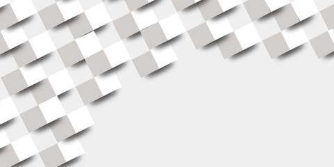 grey white square pattern design with shadow effect illustration vector