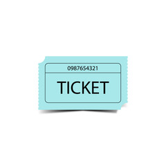 A vibrant turquoise ticket with a scalloped edge, ready for new adventures