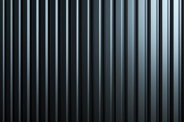 Obraz premium Vertical reflective metal rods with a gradient black-to-gray design, evoking a sleek, futuristic, and minimalistic visual