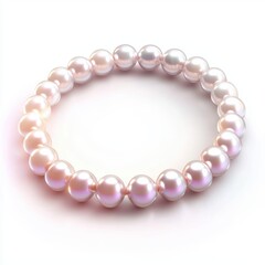 Obraz premium Beautiful pearl necklace with a soft glow isolated on white background