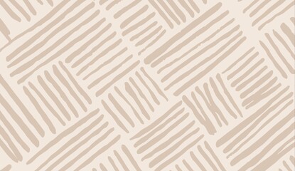 Minimalist elegant beige and brown stripe abstract trendy pattern. Fashionable for design banner, paper, poster and wallpaper