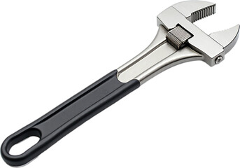 Obraz premium Wrench with a chrome finish and a rubberized grip