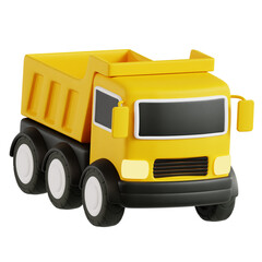 Construction truck for cargo 3D icon