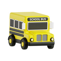 School bus 3D icon