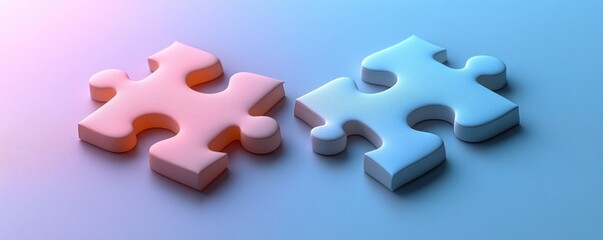 Obraz premium Teamwork Puzzle Pieces Connecting for Business Success and Collaboration