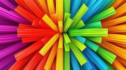 Fototapeta premium Vibrant Abstract Design with Colorful Vertical Stripes in Motion