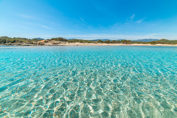 Crystal clear water in Scoglio di Peppino beach