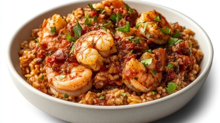 Delicious Shrimp and Rice Dish with Fresh Herbs - 4K Ultra HD Food Photography