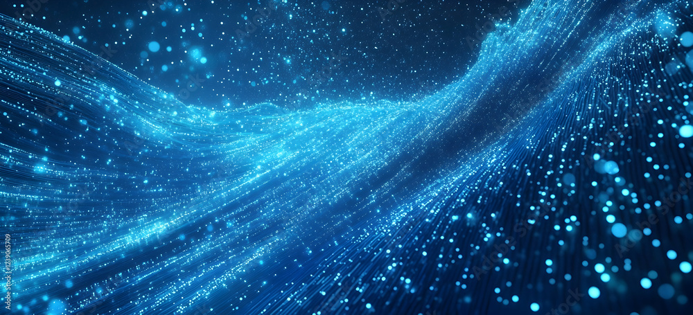 Poster artificial intelligence and digital technology background vector illustration with blue glowing bina
