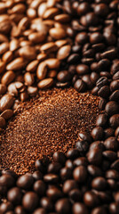 Naklejka premium coffee beans background