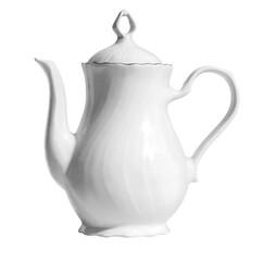 white teapot isolated