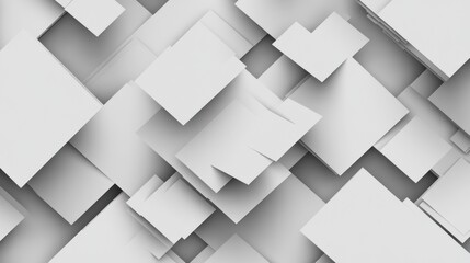 Obraz premium Abstract grayscale background of overlapping squares and rectangles.