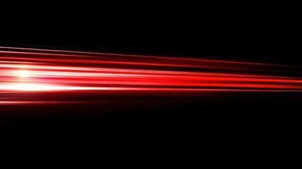 Abstract red light streaks on black background.