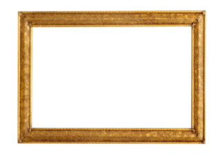The metal gold frame