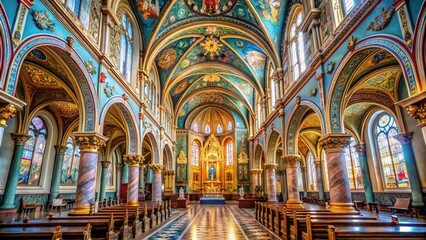 Fototapeta premium Majestic Interior of the Cathedral of the Assumption of the Virgin Mary